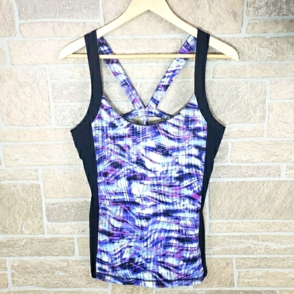 CYNTHIA ROWLEY Tankini Cross-Back Top Size M - Picture 1 of 9